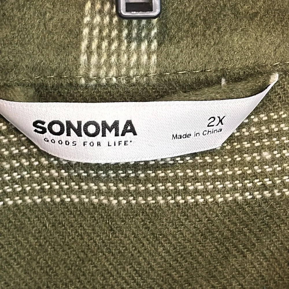NWT Sonoma Green Plaid Shacket in Size 0X, 1X, 2X, 4X - Picture 14 of 16